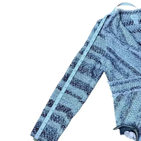 Chicos woven tweed striped jacket sz 0 Textured Elyse Cardigan - Picture 9 of 9